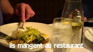 Lær fransk # Vocabulaire # ils mangent au restaurant