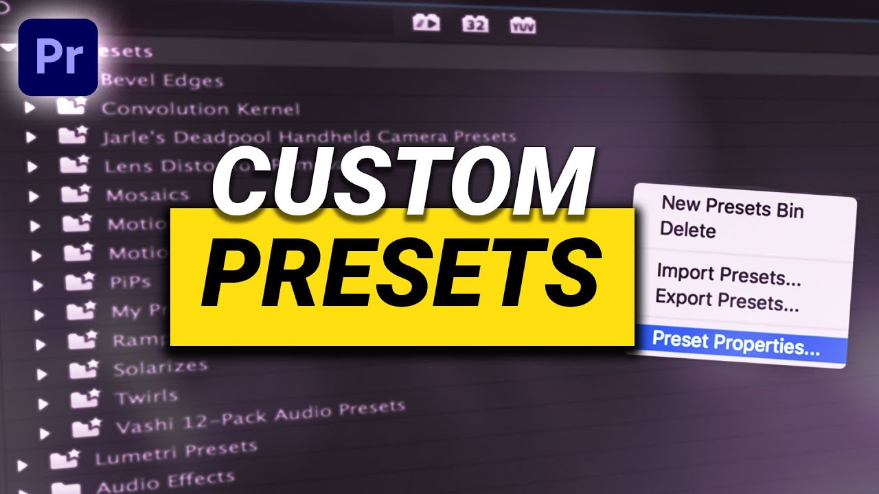 How To Create CUSTOM PRESETS (Premiere Pro Tutorial) - YouTube