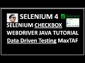 Selenium Webdriver | Selenium - Select Checkbox in Selenium |  Data Driven Testing in Selenium Java