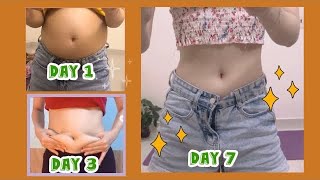 Day 6: Belly fat burning 🔥 exercises for woman at home| #fitnesstiktok