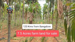 7.5 Acres farm land for sale 7338197726 ( 120 Kms from Bangalore)