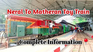 Matheran Toy Train🚂 | Neral To Matheran Toy Train Complete Information | Matheran Hill Station