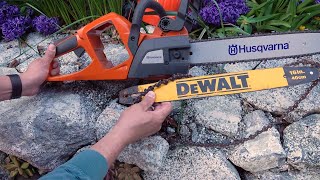 EV Chainsaw Battle! Husqvarna vs DeWalt!