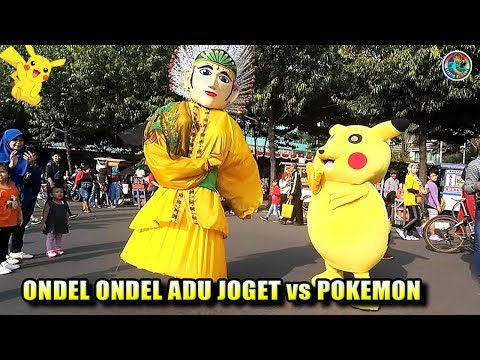 Ondel Ondel Vs Badut Pokemon Pikachu Heboh Adu Joget Lucu