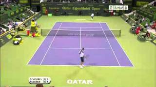 Federer VS Schoorel -- Doha Qatar 2011 Highlights [HD]