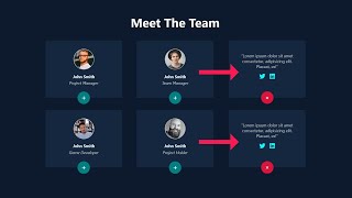 Create a responsive animated Team Card in html css and java script | #learnthisone