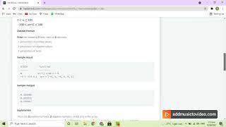 Plus Minus program (Hacker rank problem solving)