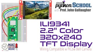 ili9341 2 2" Color TFT Display Wiring & Setup for a Raspberry Pi Pico (CircuitPython School)