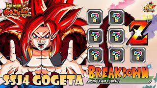 EZA LR DFE SSJ4 GOGETA Breakdown w. Team Builds (10YR Anniv.) | Dragon Ball Z Dokkan Battle