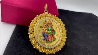 1 GRAM GOLD FORMING RADHA KRISHNA PENDANT FOR MEN DESIGN A-215