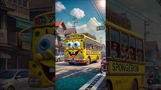 🥰 Abandoned Spongebob Bus Evolution 😱 MiawMask ✅ #cute #bus #spongebob #shorts