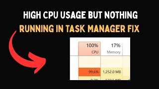 High CPU usage but nothing running in Task Manager FIX
