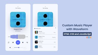 Build a Custom Music Player with Waveform in Html Css & JavaScript | WaveSurfer API Tutorial