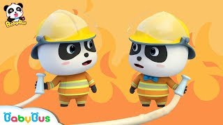 Baby Panda Puts out the Fire | Fireman Rescue Team | Kids Role Play | BabyBus