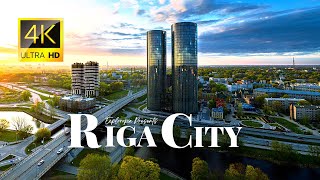 Capital & Largest City of Latvia 🇱🇻 Riga in 4K ULTRA HD 60FPS Video by Drone