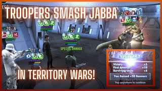 Imperial Troopers Defeat Near-Maxed Jabba Team in TW - R9 Jabba w/Ult - SWGOH TW Counter