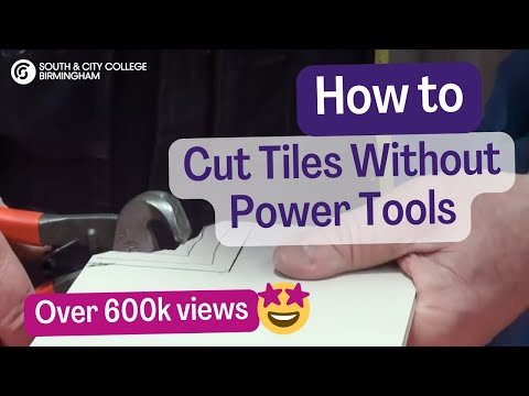 Cutting tiles without power tools Cutting tiles without power tools