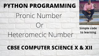 42 : Write a Python to check whether a number is a Pronic Number or Heteromecic Number or not.