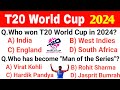 T20 World 2024 || Most Imp. Questions || Current Affairs || Let's Know Everything