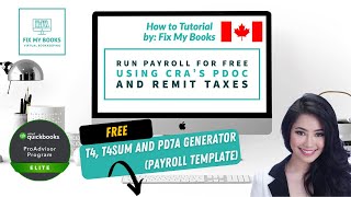 Run Payroll for FREE using CRA's PDOC \u0026 remit Payroll Taxes to CRA (FREE T4, T4Sum \u0026 PD7A Generator)