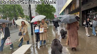 England, London Summer Walk 2024 | Regent Street, Soho Streets, Leicester Square [4K HDR]
