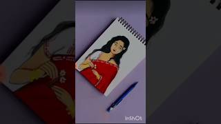 কিভাবে একটি মিষ্টি মেয়ে সহজে আঁকা #drawing