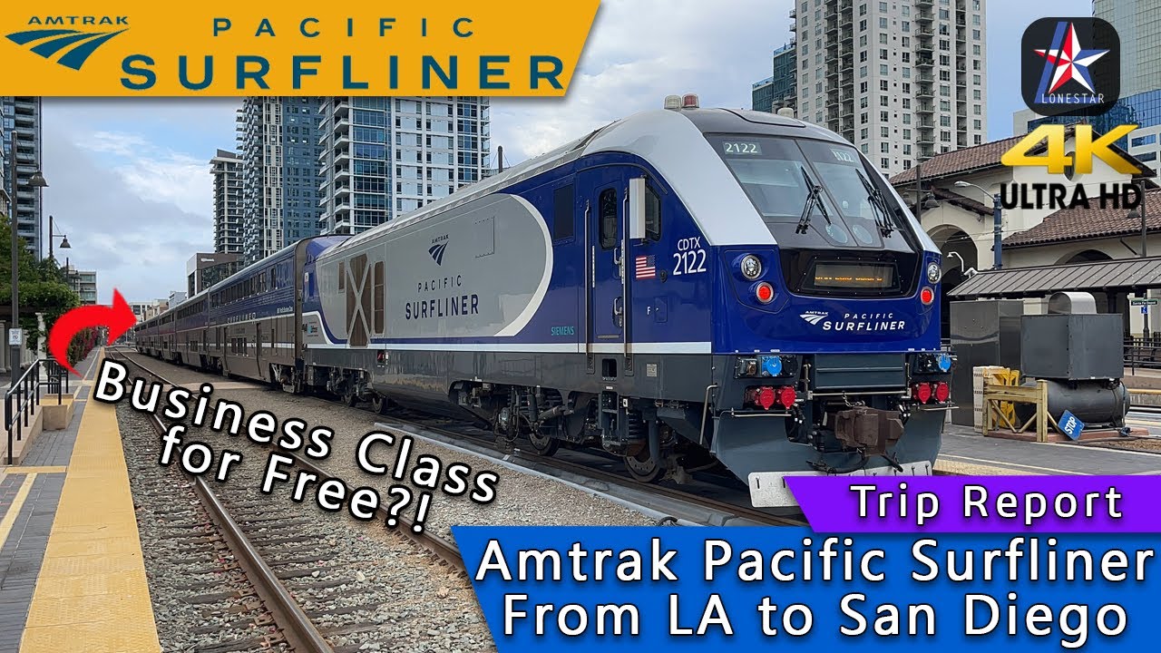 [4K] Business Class For The Price Of Coach?! Amtrak Pacific Surfliner ...