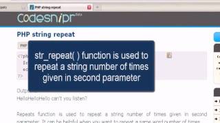 PHP Tutorial : string repeat