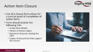 Webinar: Process Safety Management – Action Item Tracking & Closeout Best Practices