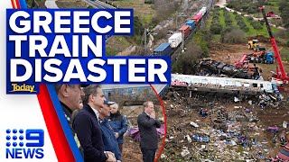 Man arrested as ‘human error’ to blame over deadly Greek train crash | 9 News Australia