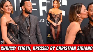 Chrissy Teigen and John Legend Shine on the 2025 Grammys Red Carpet in Siriano and Louis Vuitton