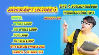JavaScript lecture 6 Mastering Loops tutorial #coding #javascript #loop #while#forloops #nestedloop
