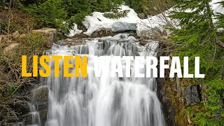 Relaxing Winter Waterfall View and Sound I 4K UHD