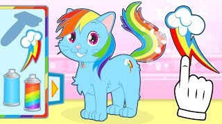 BABY PETS 🌈 Kira Dresses up as Rainbow Pony | Cartoons for Children