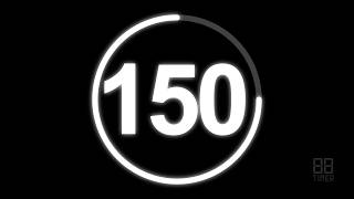 150 Second Countdown Timer with clock Ticking sound & Finish alarm beep #timer #clock #countdown