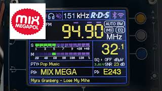 Mix Megapol - ? , Sweden 94.9 MHz 1/5 kWt?