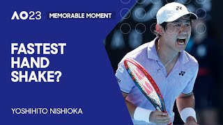 Yoshihito Nishioka Wins with Frosty Handshake | Australian Open 2023