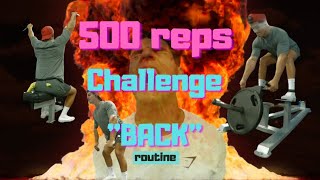 500 Reps CHALLENGE. "BACK" routine!!