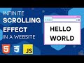 How to add an infinite scrolling effect in your website | HTML, CSS & JS