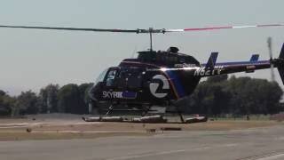 SkyFox Helicopter N62TV New Livery Takeoff HWD