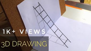 How to Draw a 3D Ladder - Trick Art For Kids | RO KING | #shorts #art #3Ddrawing