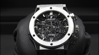 HUBLOT Classic Fusion Skeleton Dial Titanium REF 525.NX.0170.LR