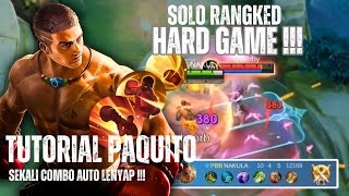 Tutorial Combo Skill Paquito Sekali Tabrak Auto Lenyap | Cara Combo Skill Paquito - Mobile Legends