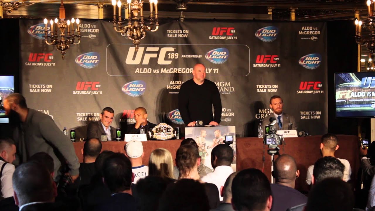 Conor McGregor Vs Jose Aldo UFC 189 World Tour Press Conference London ...