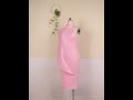 pink bodycon gown dress sleeveless ruffles sheath knee length cocktail dinner fashion party dresses