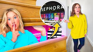 WE BUiLT A SECRET MAKEUP ROOM iN OUR SiSTERS HOUSE WiTHOUT HER KNOWiNG!!