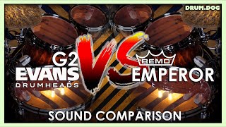 Evans G2 vs. Remo Emperor | Tom Head Sound Comparison! | Drum Dog