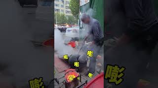 项城街头偶遇爆米花小摊，“嘭”的一声炸出了童年的回忆。#路边摊美味