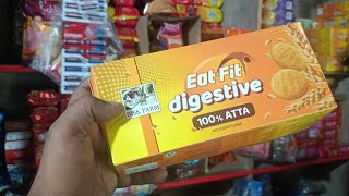 New BISKFARM EAT-FIT digestive Biscuits #biskfarm #biscuits MRP 30