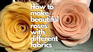 How to make beautiful roses with different fabrics/ Como hacer rositas con molde y diferentes telas